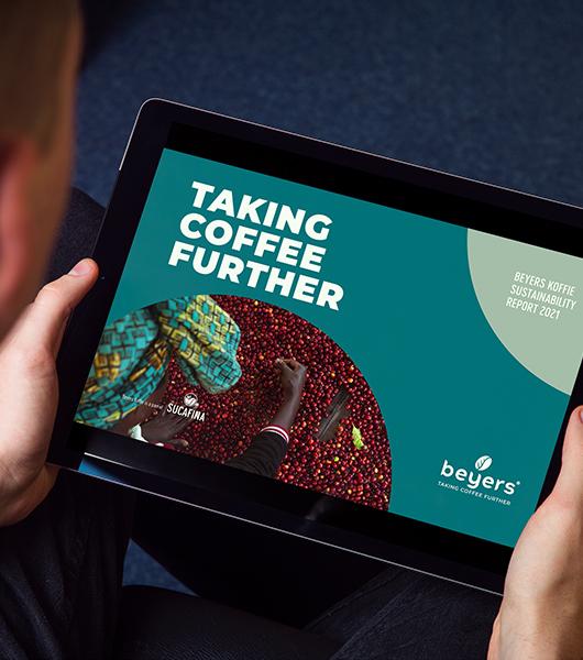 Beyers Koffie Sustainability Report Tablet